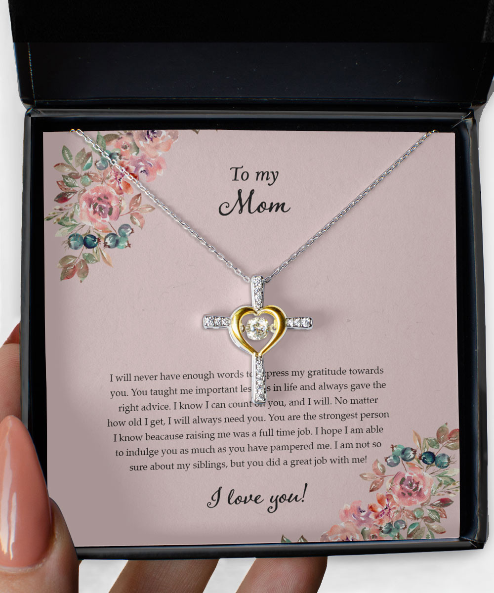 Mother Necklace You Are The Strongest Person I Know Best Cross Dancing Necklace